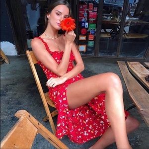 Réalisation Par Juliet Dress in Rouge Fleur Size S